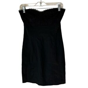 Bebe Black Shapewear Firm Control Strapless Slip